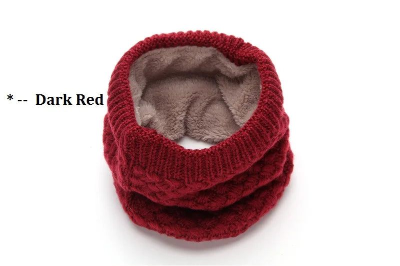 Female Warm Cashmere Tube Scarf Children Knitted Cowl