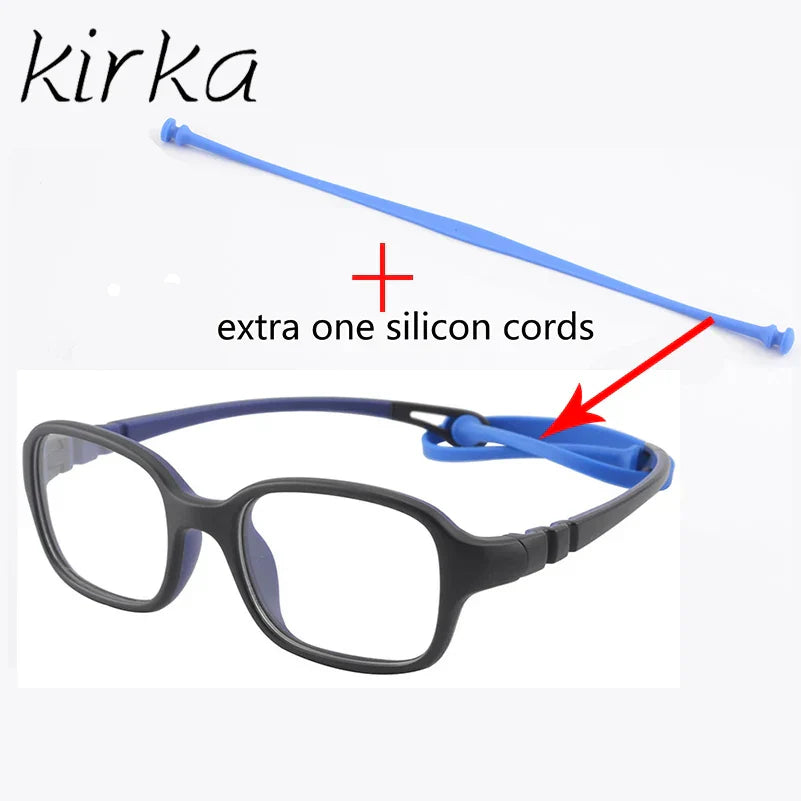 Kirka Flexible Myopia Optical Children Glasses Frame Solid