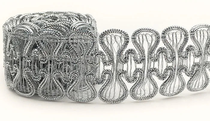 5m/lot Lace Trim Fabric Sewing Lace Gold Silver