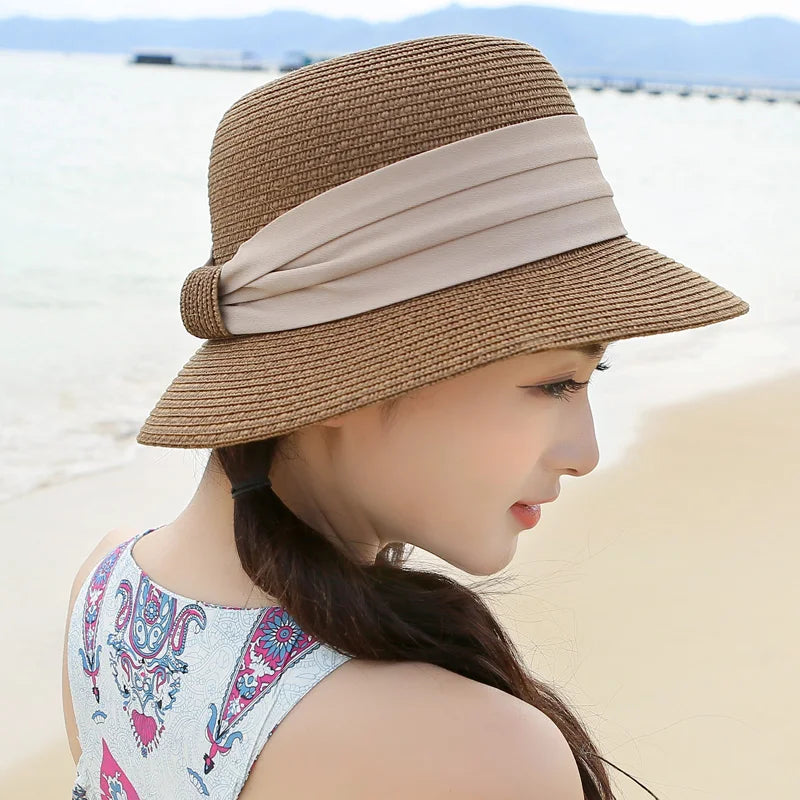 Muchique Boater Hats for Women Summer Sun Straw