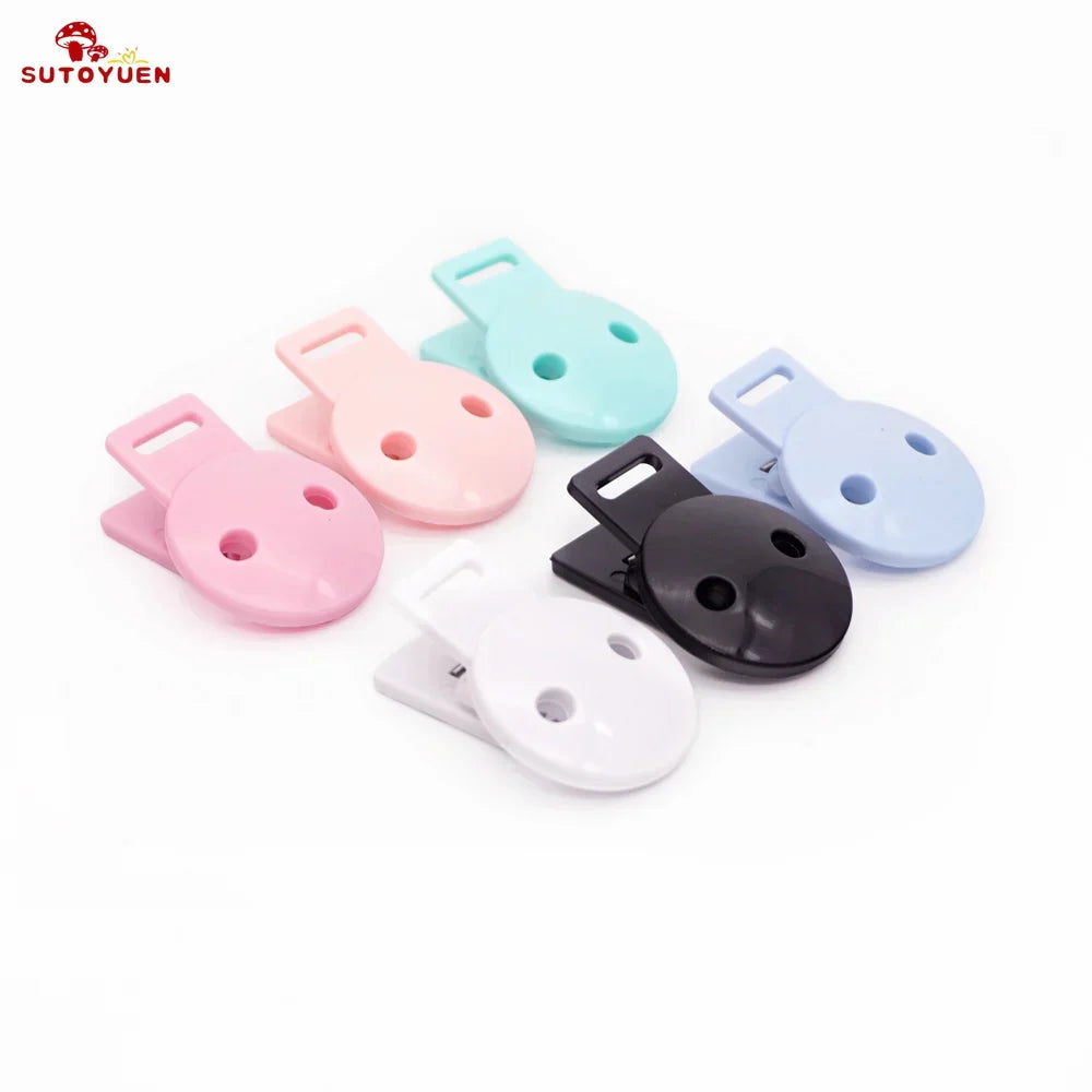 Sutoyuen 20pcs Round Head Pacifier Clip Soother Holder