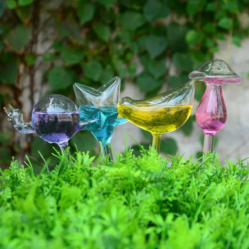 Houseplant Automatic Self Watering Glass Bird Watering Cans