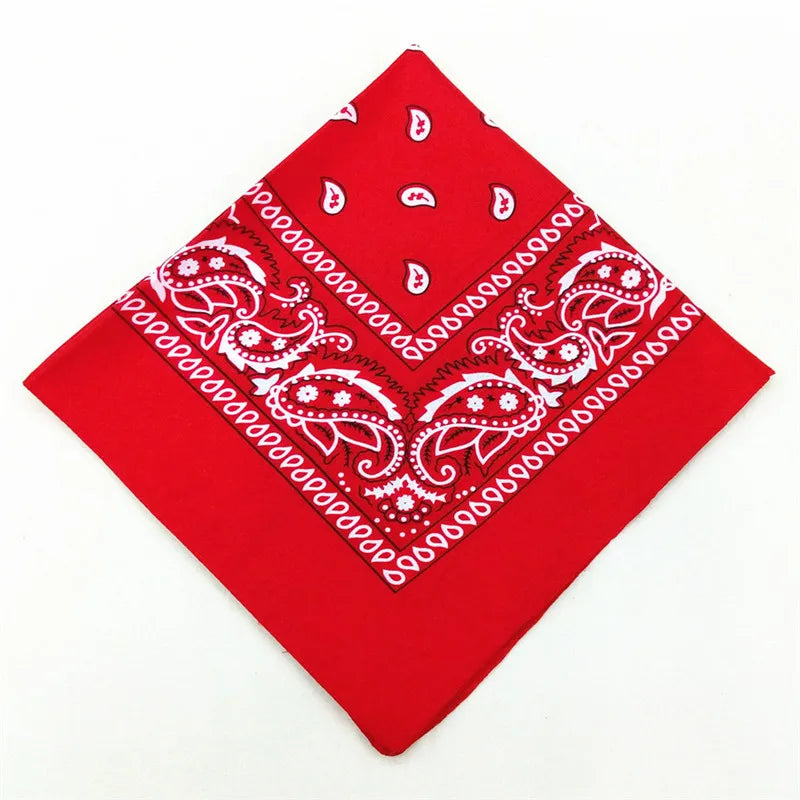 12pcs Polyester Cotton Cashew Flower Hiphop Bandanas For