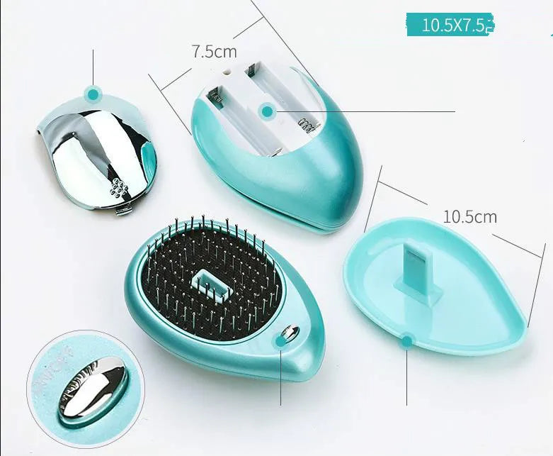 Portable Electric Hair Ionic Brush Hair Straightener Brush