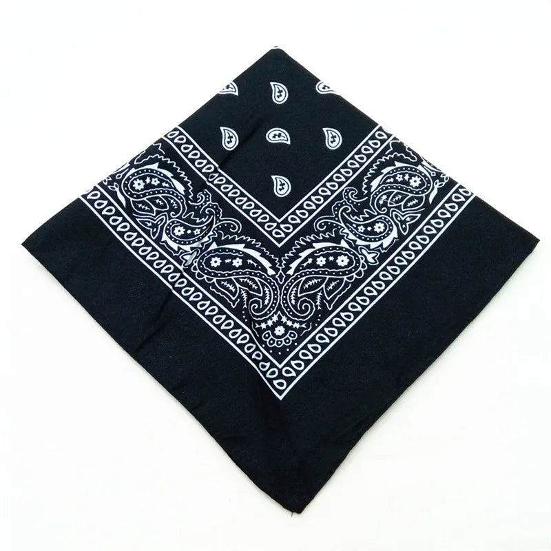 12pcs Polyester Cotton Cashew Flower Hiphop Bandanas For
