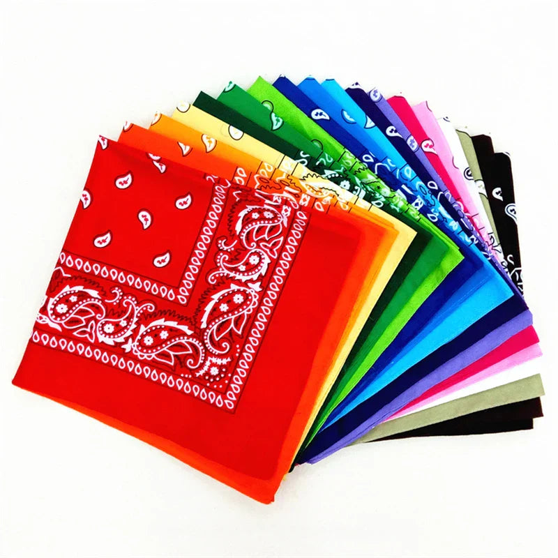 12pcs Polyester Cotton Cashew Flower Hiphop Bandanas For