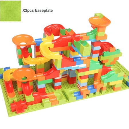 New Marble Race Run Block Small Size Building
