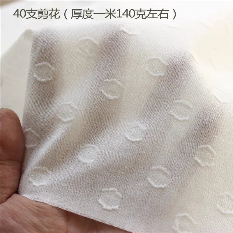 Pure cotton jacquard fabric for woman shirt dress