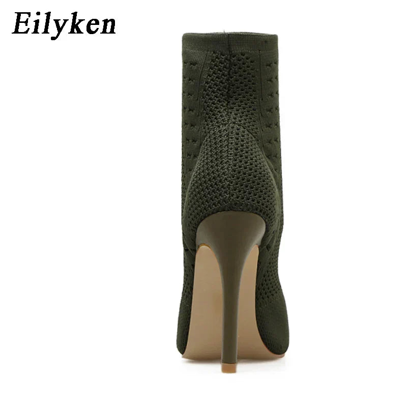 Eilyken New Style Peep Toe Ankle Boots Stretch