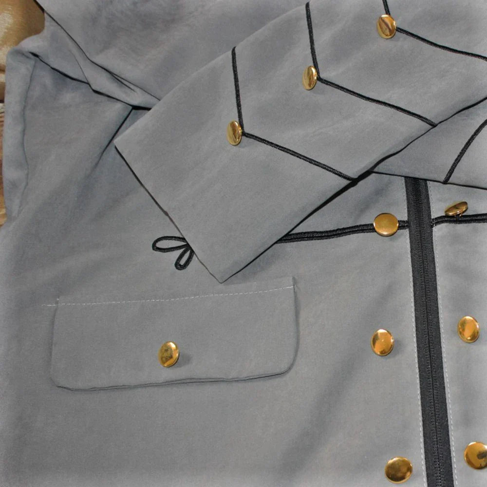 Steampunk Men Gothic Clothing Military Jackets Medieval Vintage