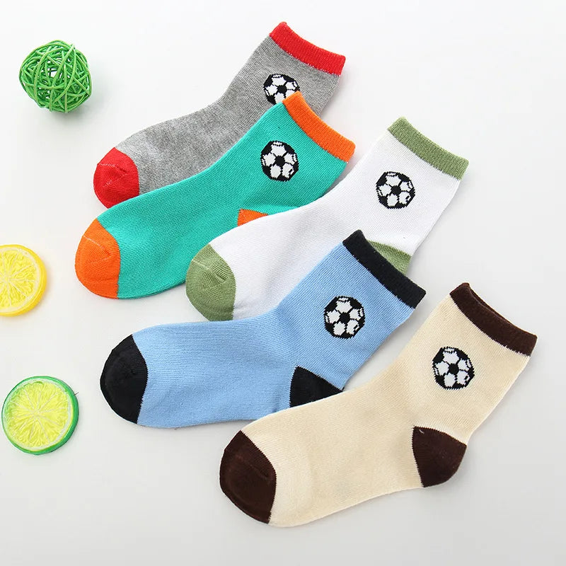 CHILDREN WIT Spring&Autumn Children Socks Cotton Football Student