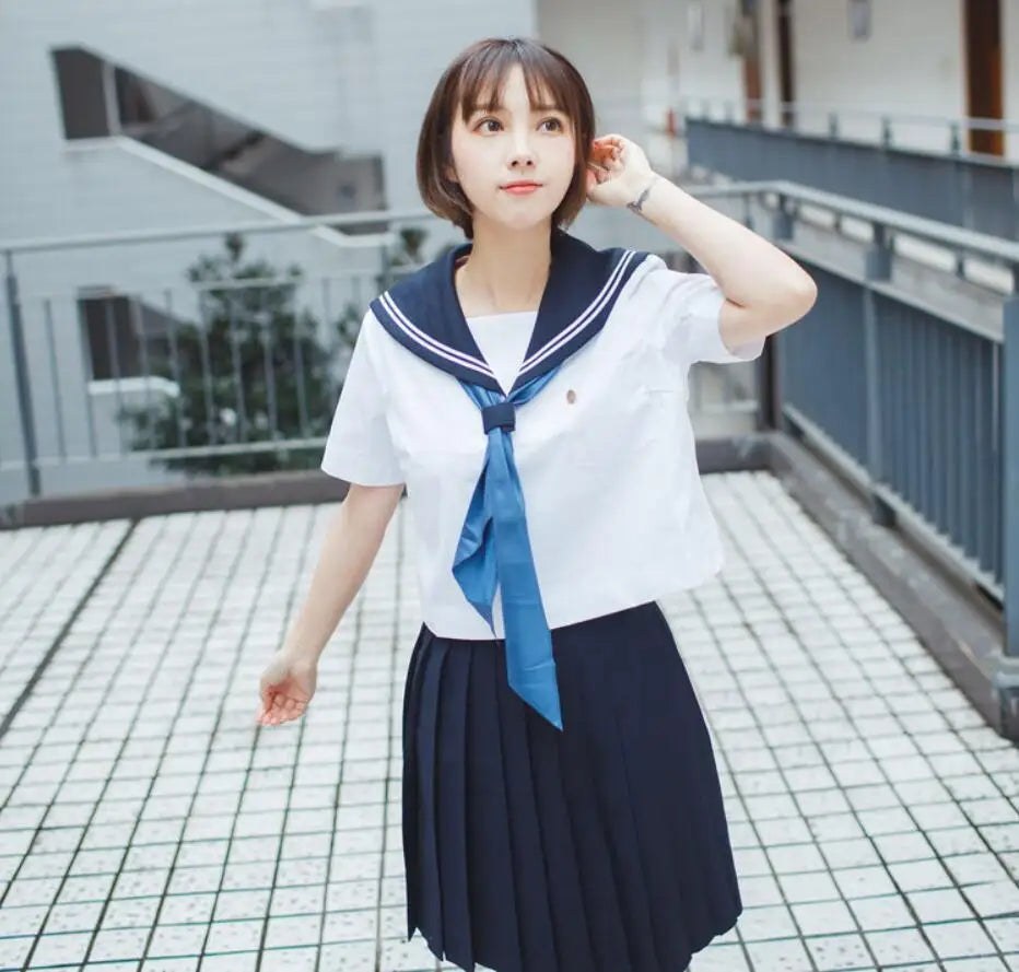 JapaneseKorean Sailor Suit Cosplay Costumes School Uniforms Cute