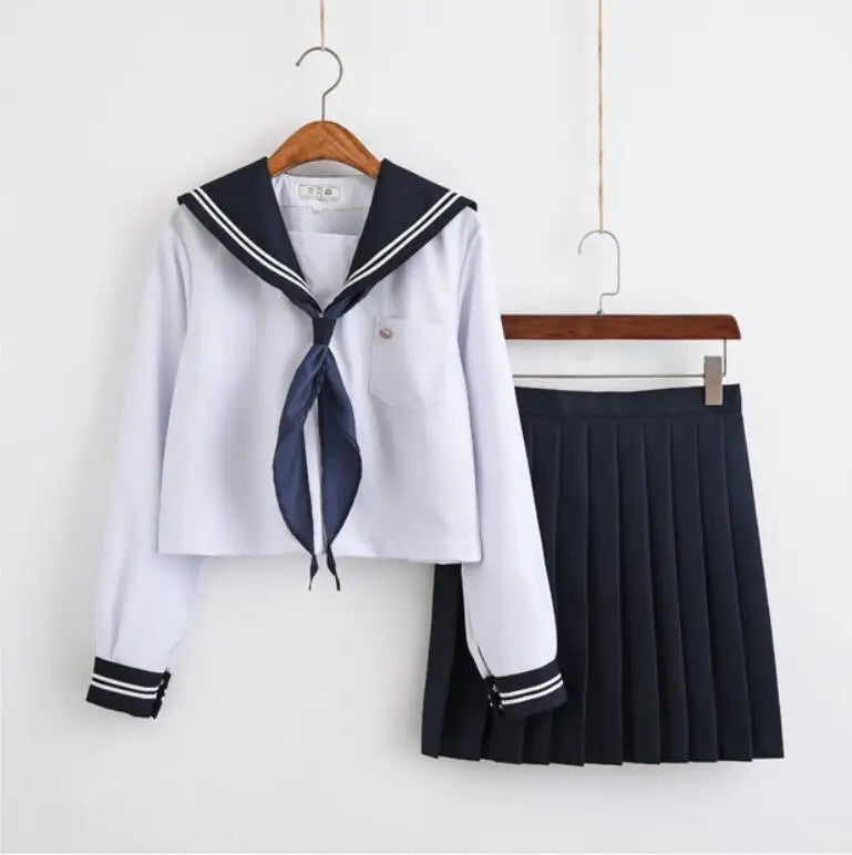JapaneseKorean Sailor Suit Cosplay Costumes School Uniforms Cute