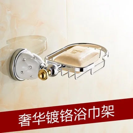 New Golden Finish Brass Flexible Soap Basket /Soap