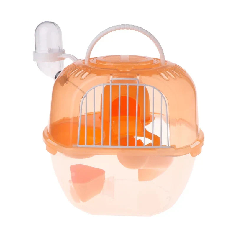 Portable Hamster Travel Carrier Practical Plastic Hamster Cage
