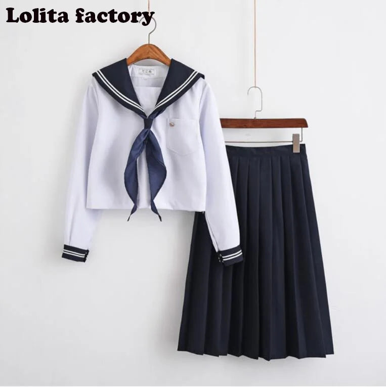 JapaneseKorean Sailor Suit Cosplay Costumes School Uniforms Cute