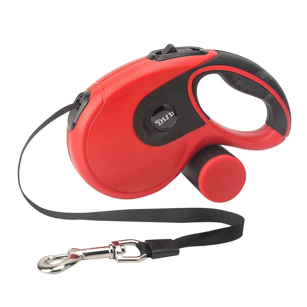 5M Retractable Dog Leashes with poop bag Dispenser