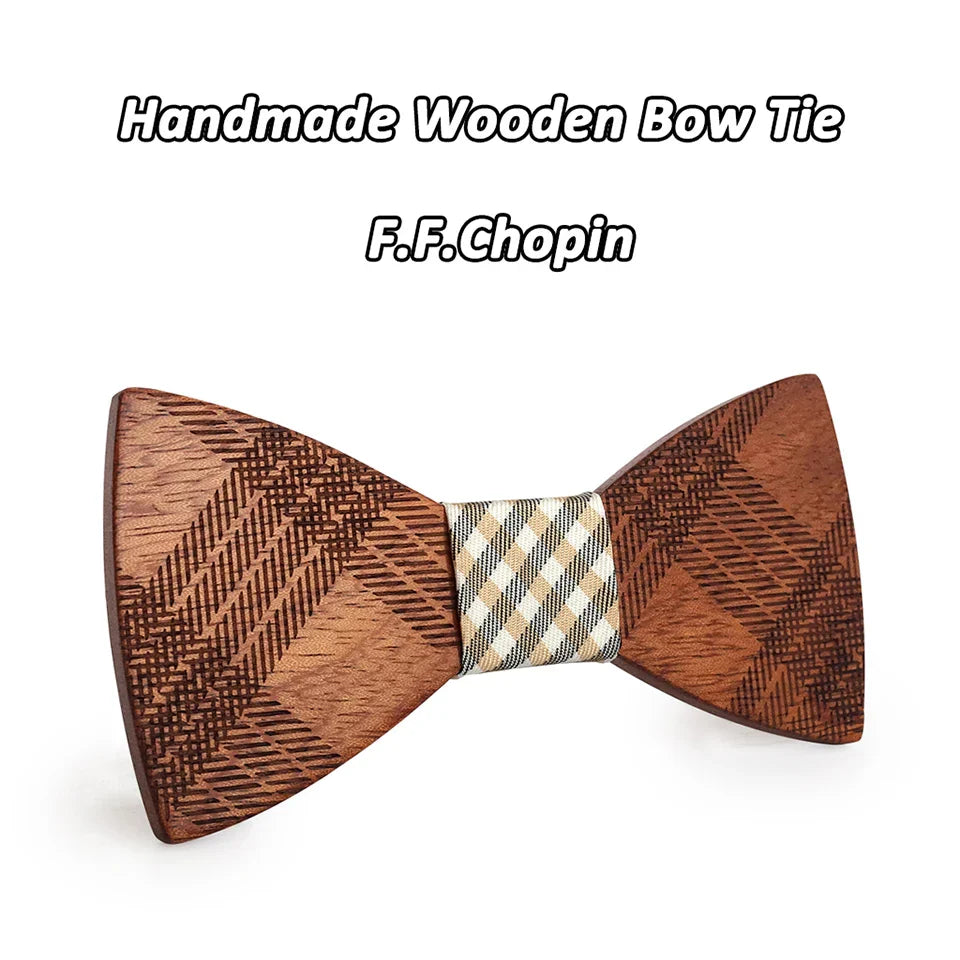 Mahoosive Wood Bow Ties for Mens Wedding Suits