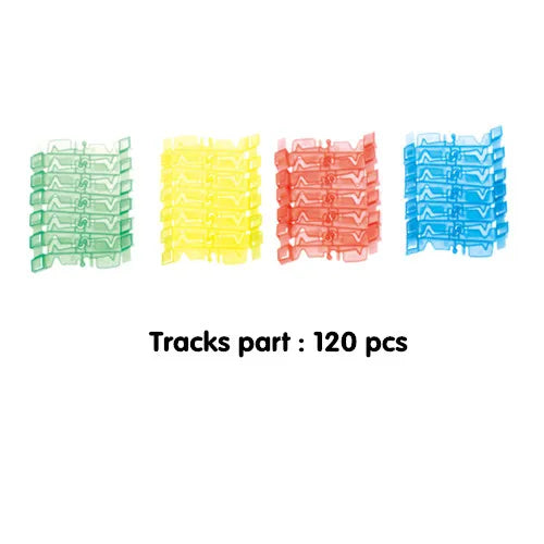 240pcs Race Track Car Glowing flexible soft Bend