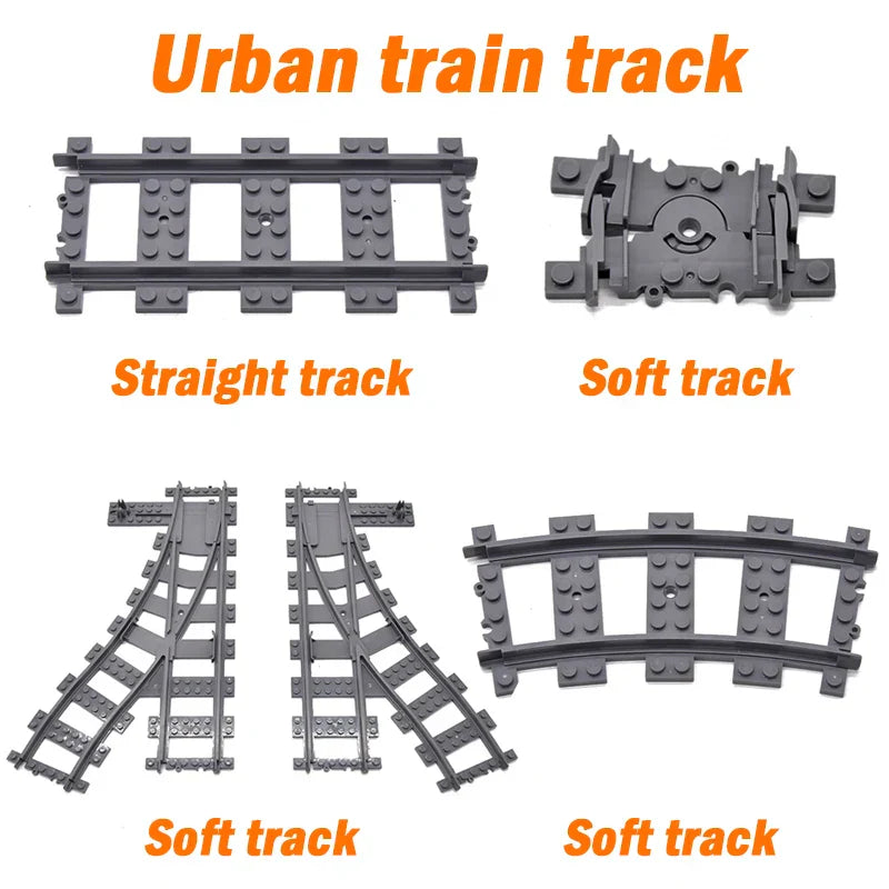 MOC Railway Track Train Tracks Straight Curved Soft