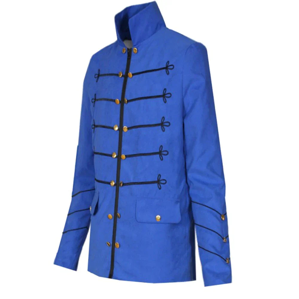Steampunk Men Gothic Clothing Military Jackets Medieval Vintage