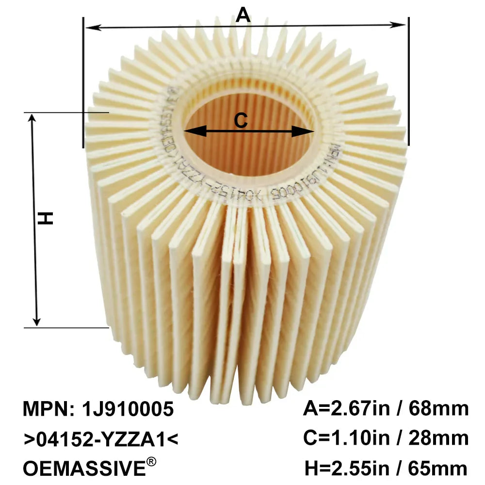 Automobiles Oil Filter 04152YZZA1 For Toyota Lexus ES350