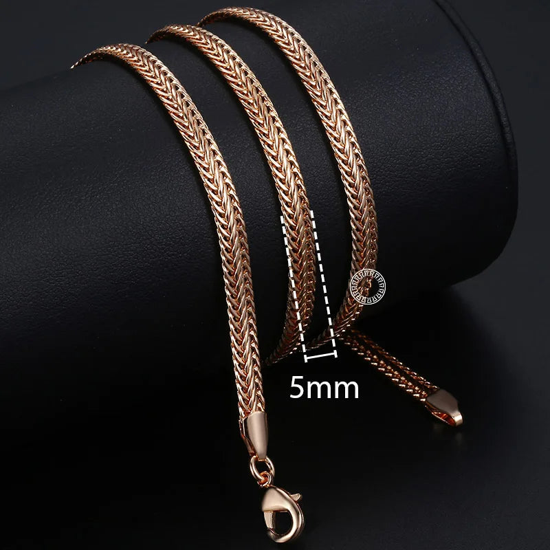 Women's Jewelry Sets 585 Rose Gold Color Necklace