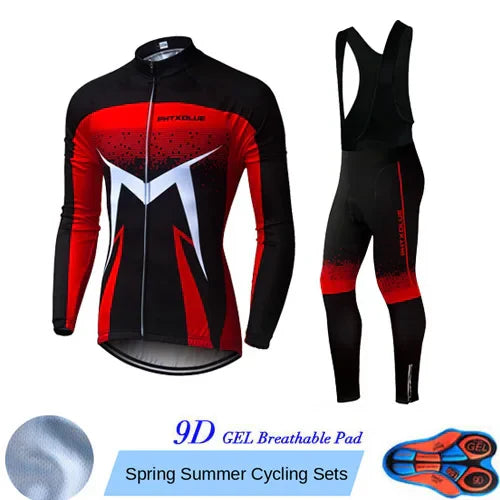 Phtxolue Breathable Long Sleeve Cycling Set Mountain Bike