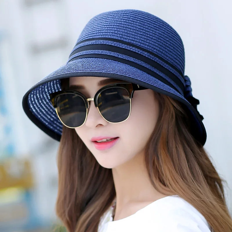Muchique Boater Hats for Women Summer Sun Straw