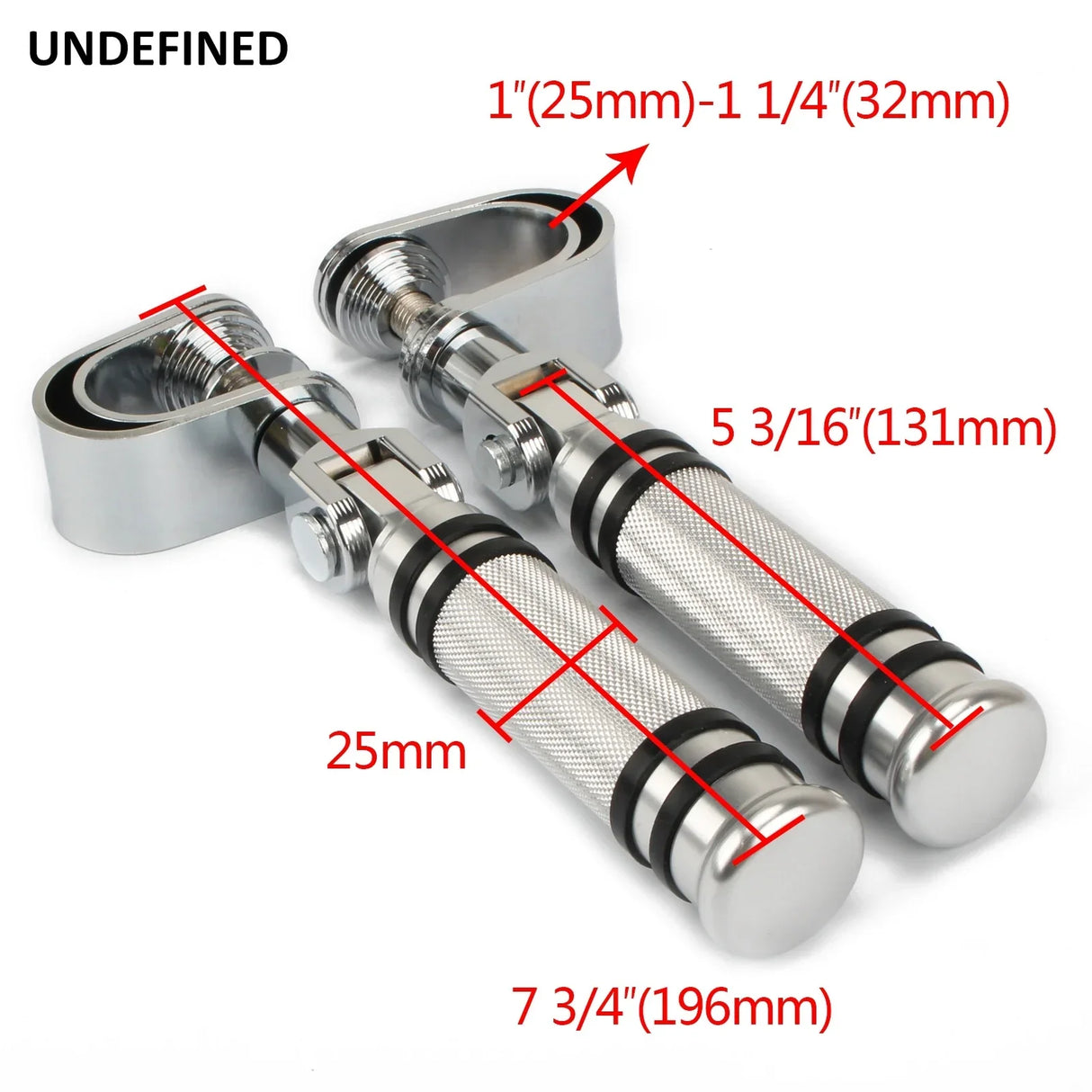 1-1/4" Chrome Motorcycle Highway Foot Pegs for Harley Chopper
