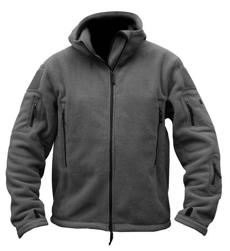 TACVASEN Winter Hooded Fleece Jackets Mens Zipper Pockets