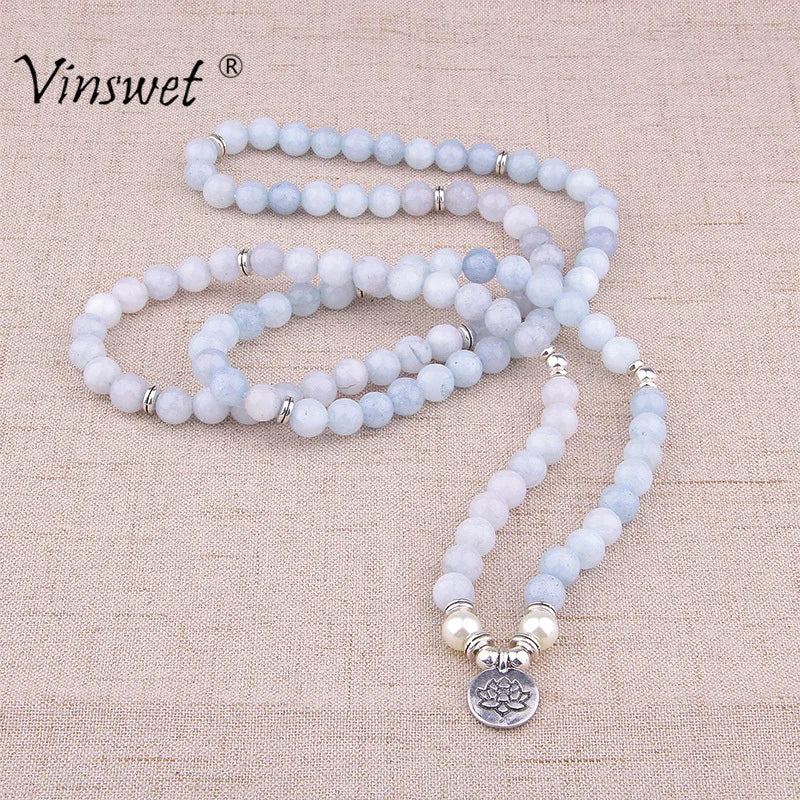 Women Bracelet Natural Stone Bracelet Beads Aquamarin with