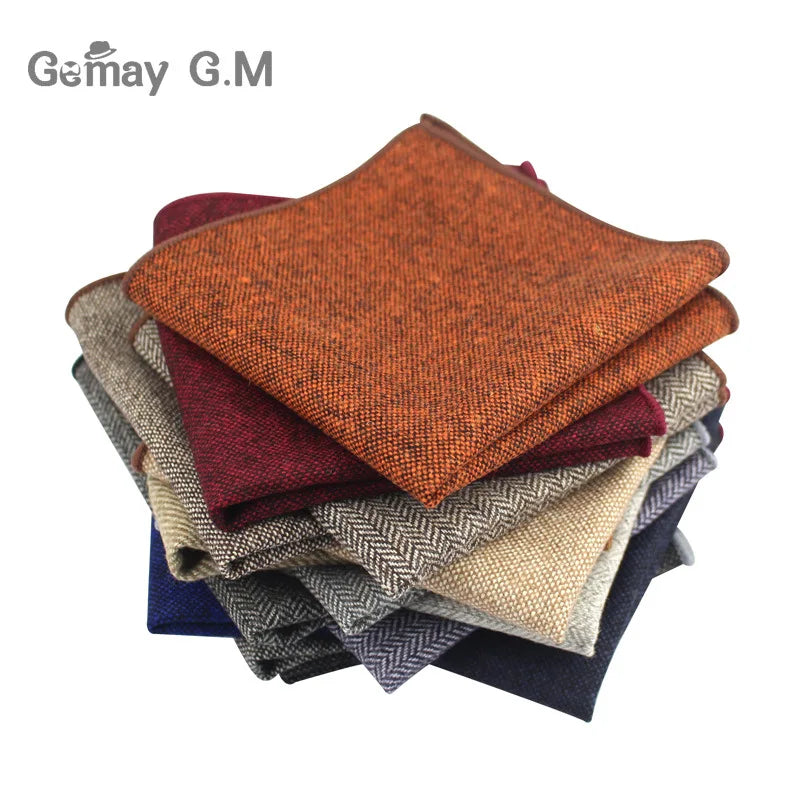 High Quality Hankerchief Scarves Business Suit Hankies Wool