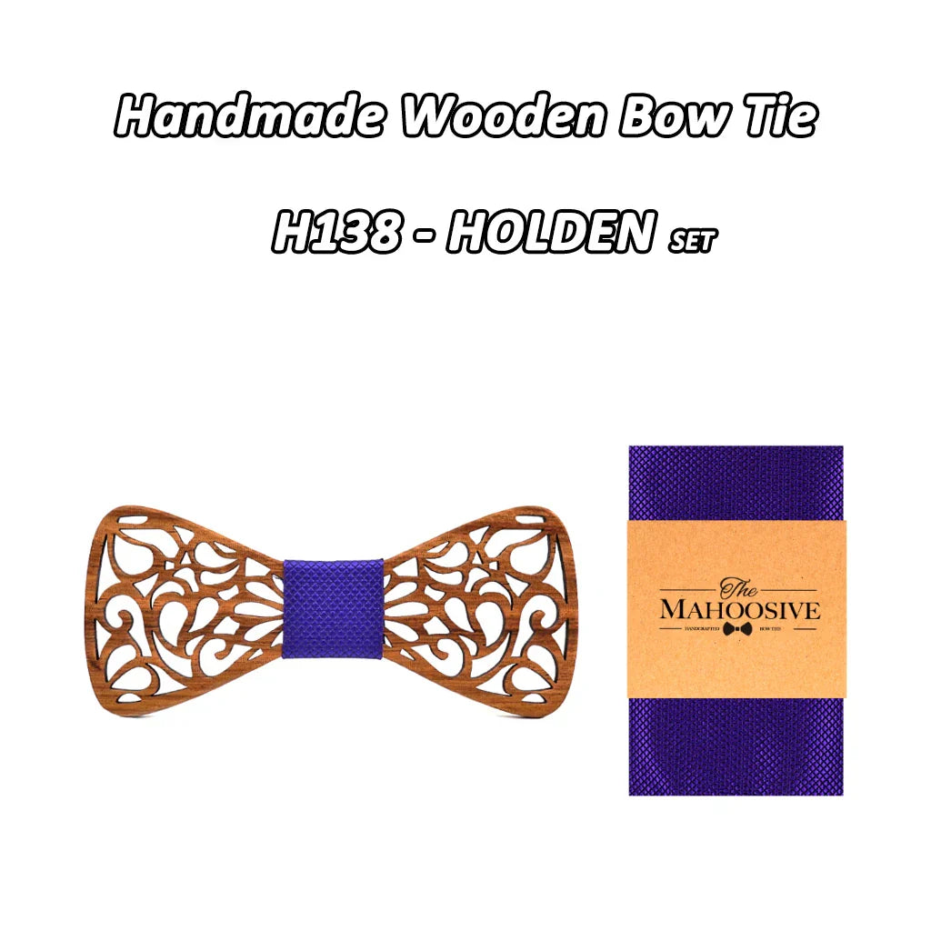 Mahoosive New Floral Wood Bow Ties for Men