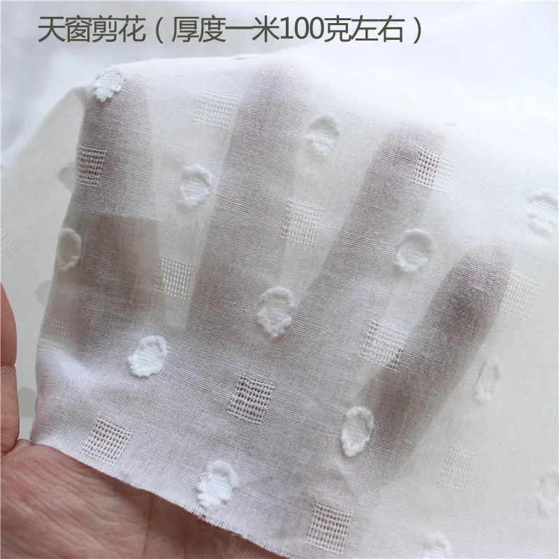 Pure cotton jacquard fabric for woman shirt dress
