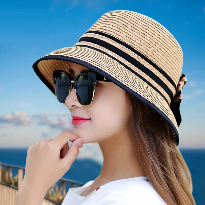 Muchique Boater Hats for Women Summer Sun Straw