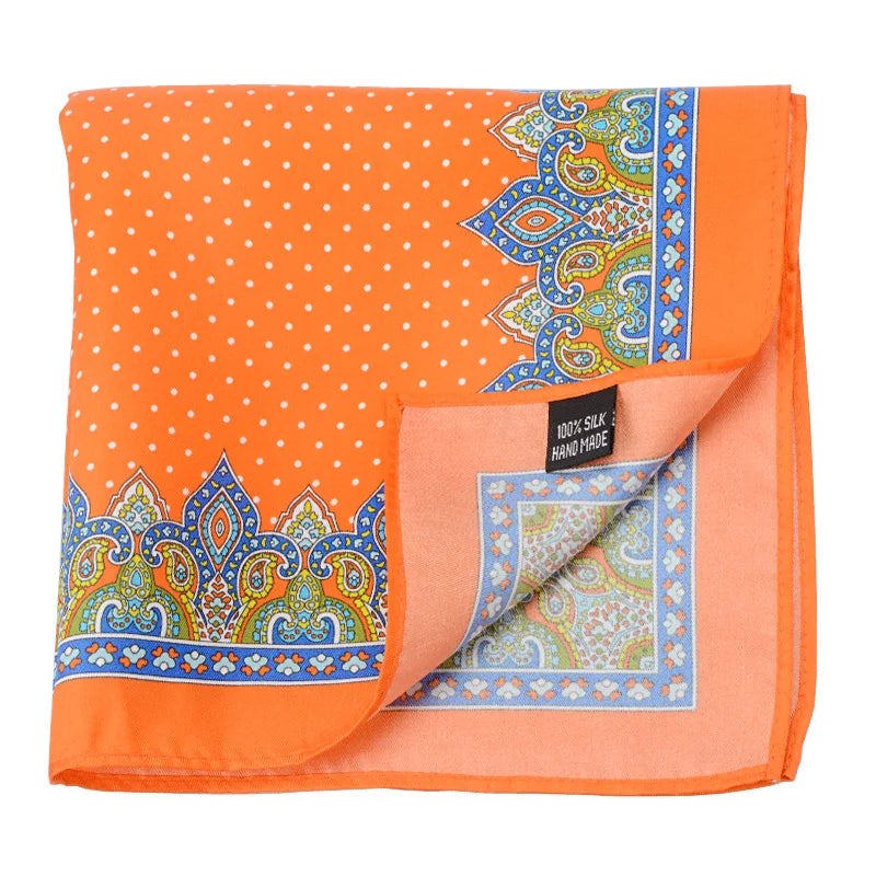 New Arrival 100 Natural Silk Handmade Pocket Handkerchief