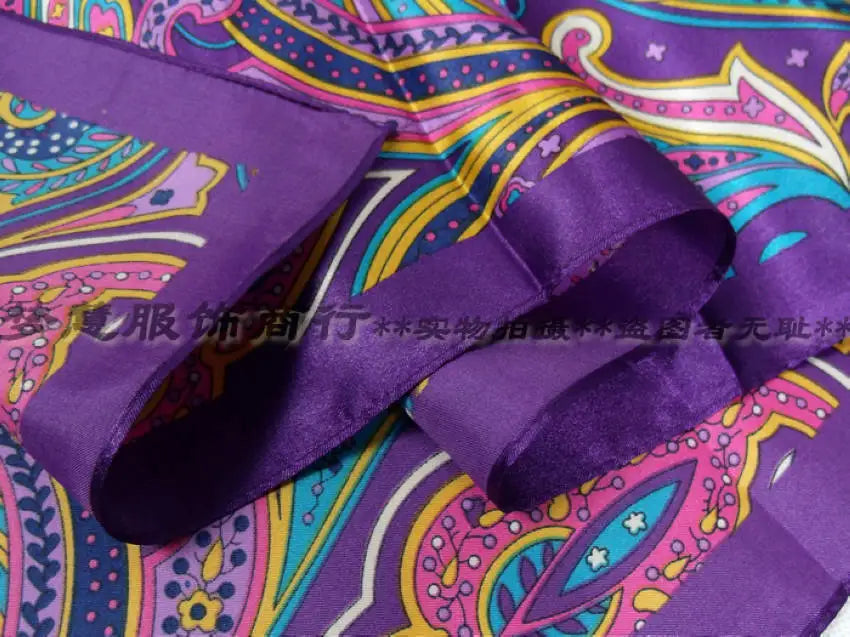Spring And Autumn Female Satin Scarf,Big Square Scarves