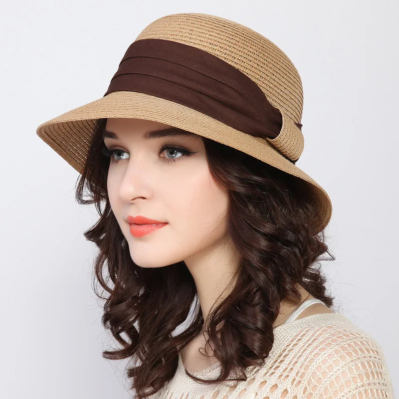 Muchique Boater Hats for Women Summer Sun Straw
