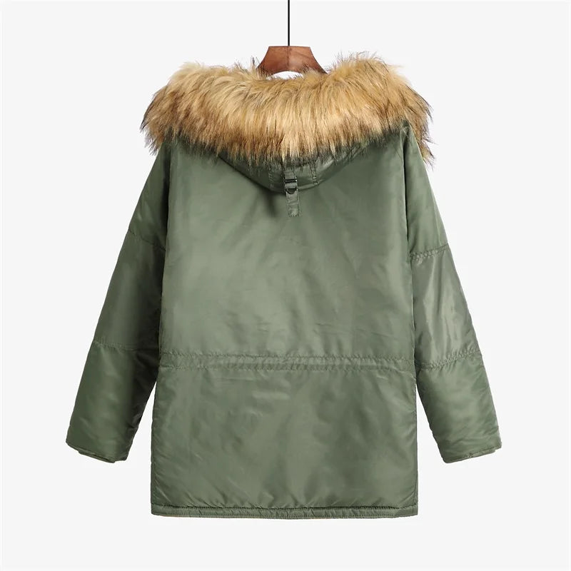 N-3B Winter ALASKA Coat Men Fur Hood Slim