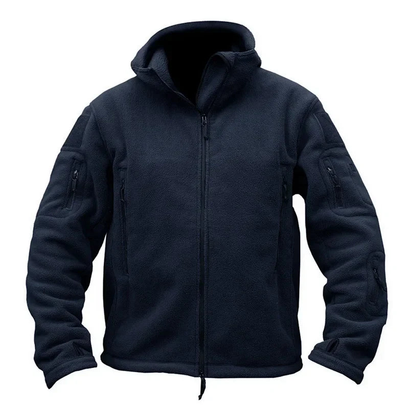 TACVASEN Winter Hooded Fleece Jackets Mens Zipper Pockets