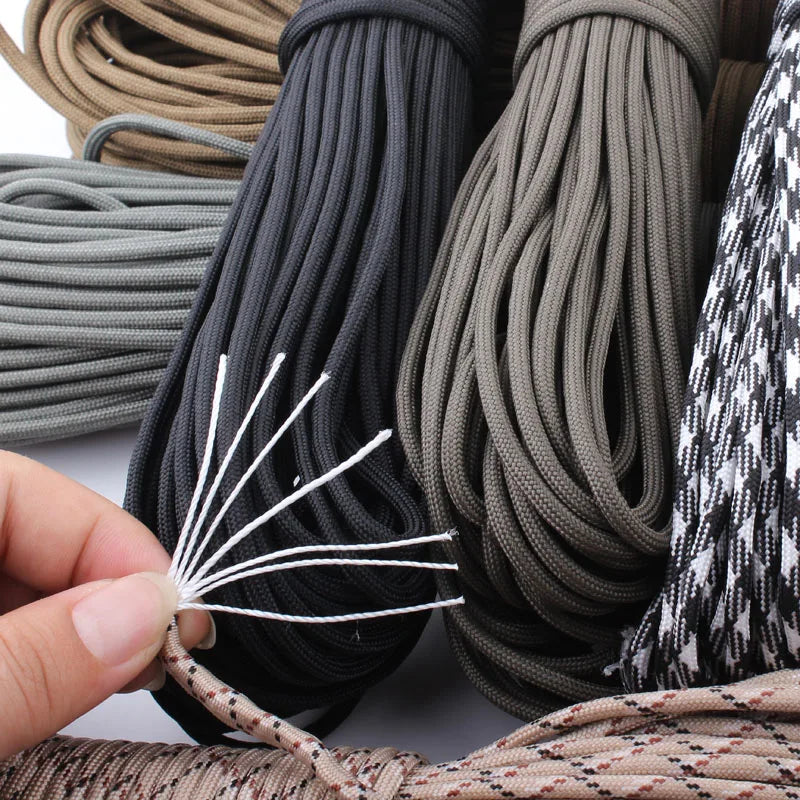 CAMPINGSKY Paracord 550 4mm Rope 100FT Survival Parachute
