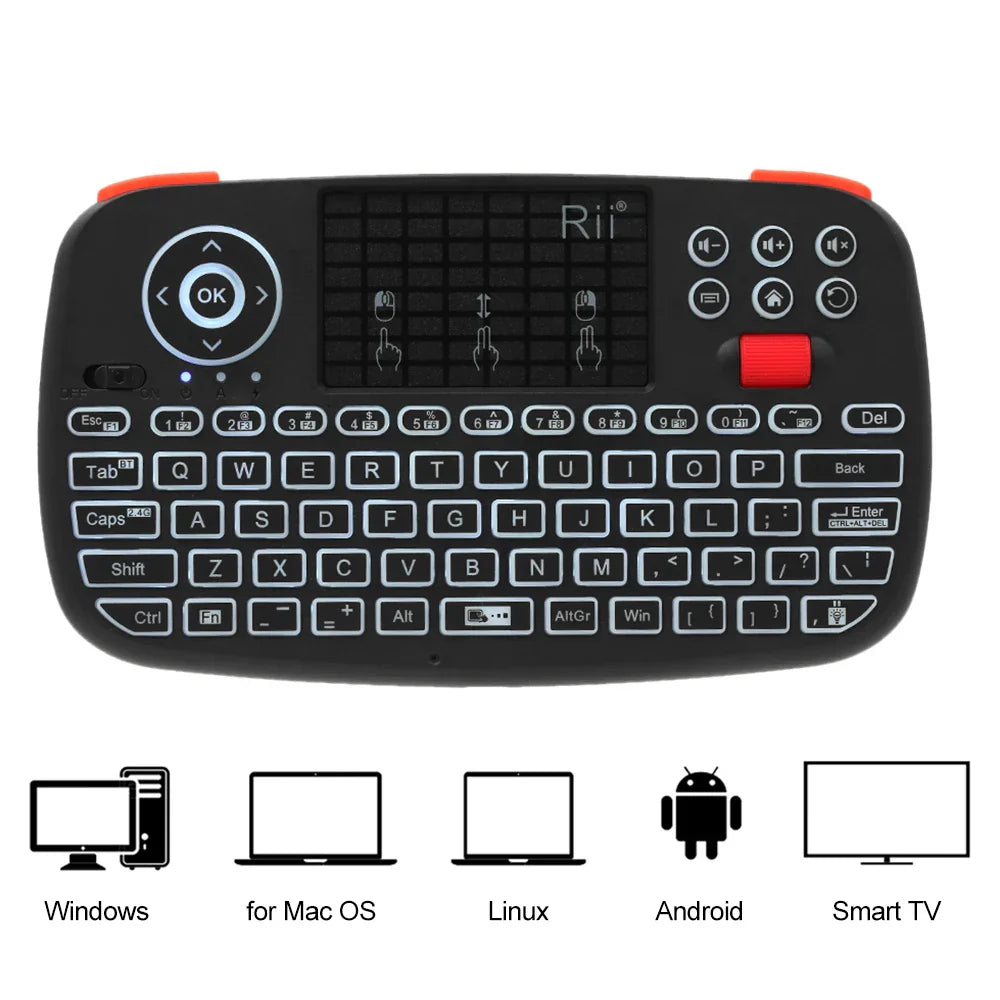 Rii i4 Mini BT Wireless Keyboard With Touchpad