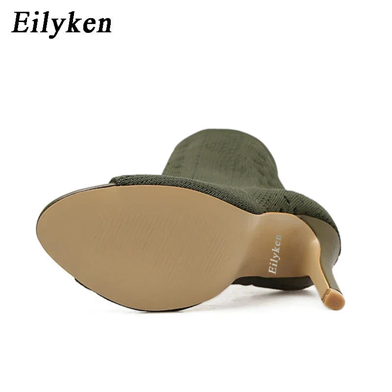 Eilyken New Style Peep Toe Ankle Boots Stretch