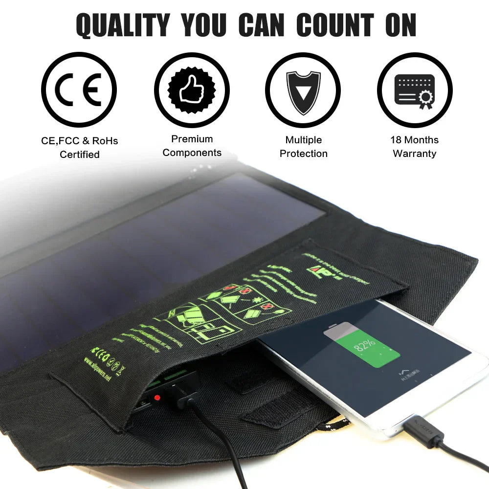 ALLPOWERS Solar panel 5V21W Portable Phone Charger Solar