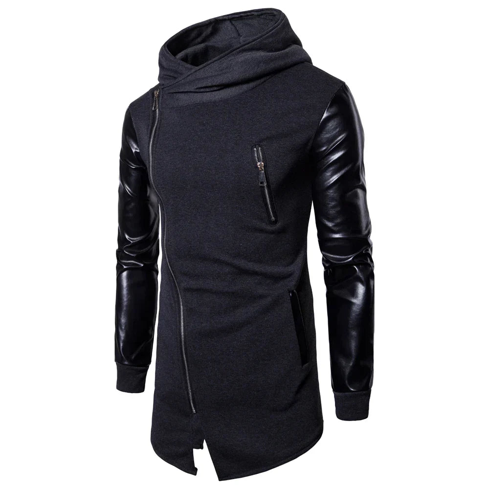 Hot New Design Men Long Hoodies Male Solid