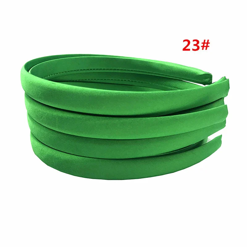 24Pcs/Lot 15mm 24 Colors Satin Fabric Covered Resin