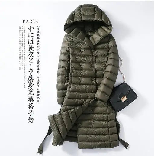 SEDUTMO Winter Long Womens Down Jackets Ultra Light