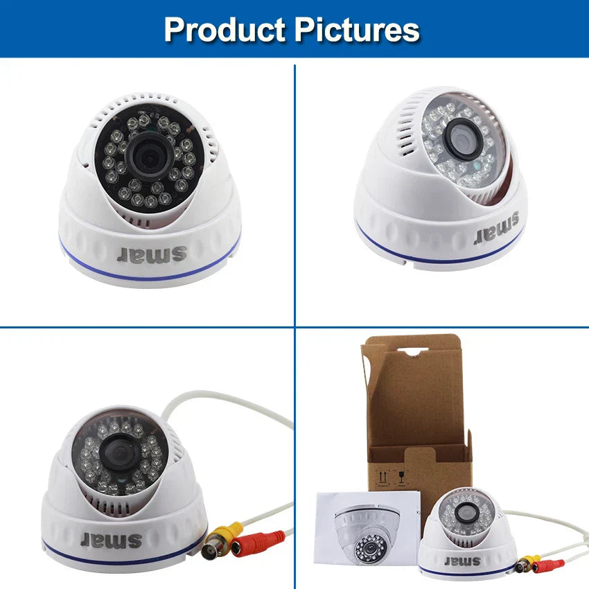 CCTV 4CH Hybrid DVR Video Surveillance System 720P