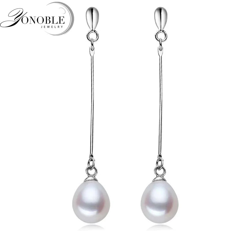 Trendy Natural Freshwater Long Pearl Earrings For Women,fashion